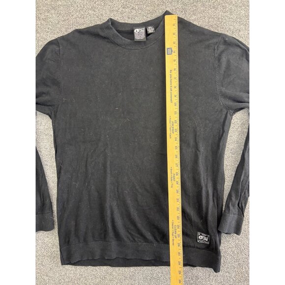 Picture Organic Clothing Wool Blend Sweater Men's XL Black Long Sleeve Pullover - Picture 4 of 8